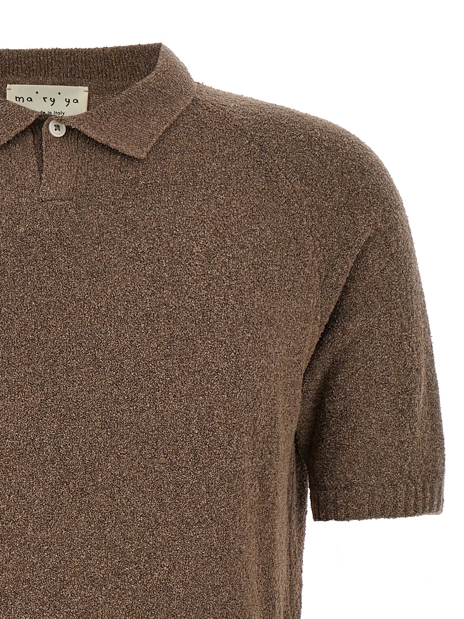 Brown Cotton Polo Shirt