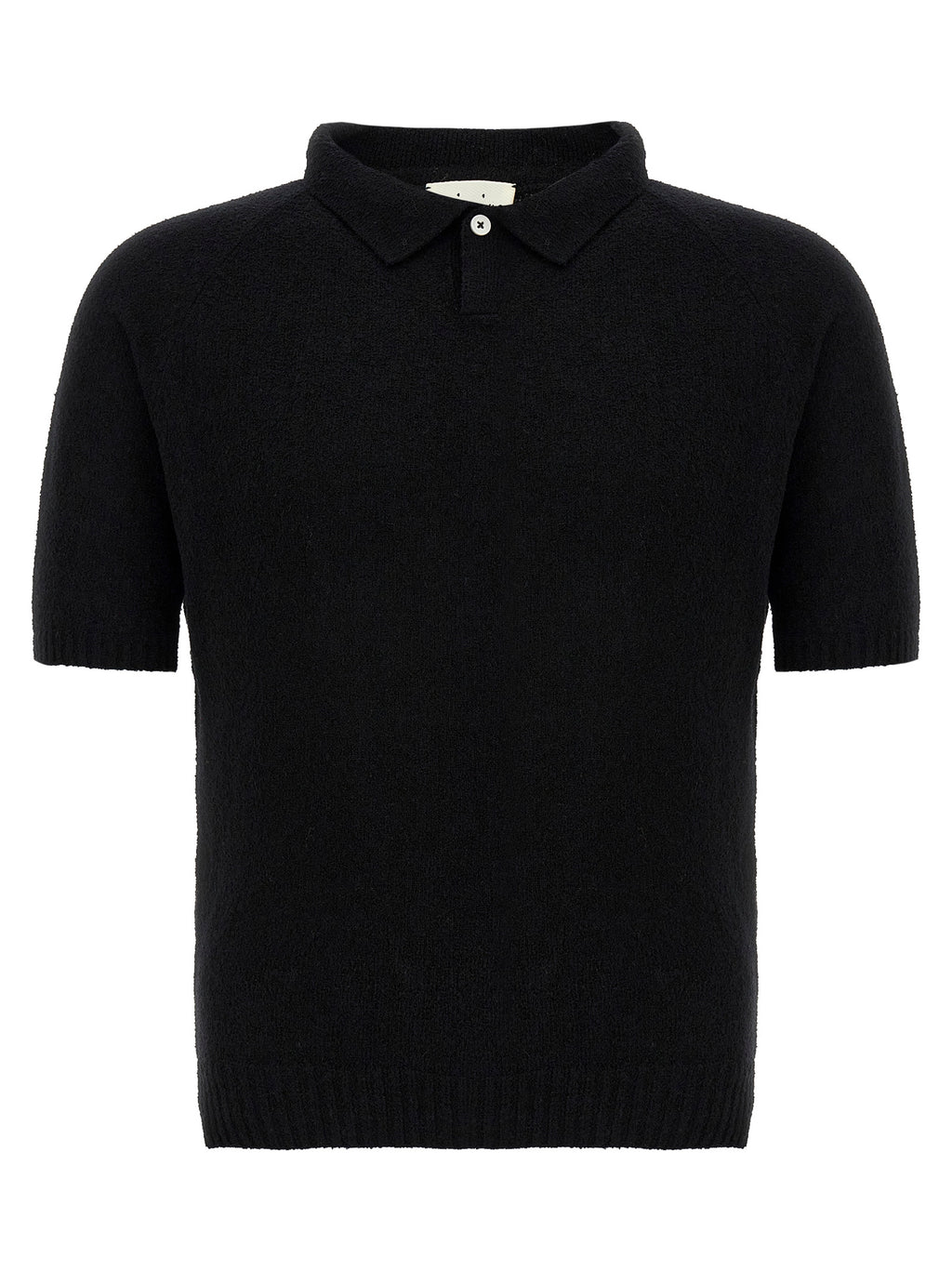 Black Cotton Polo Shirt