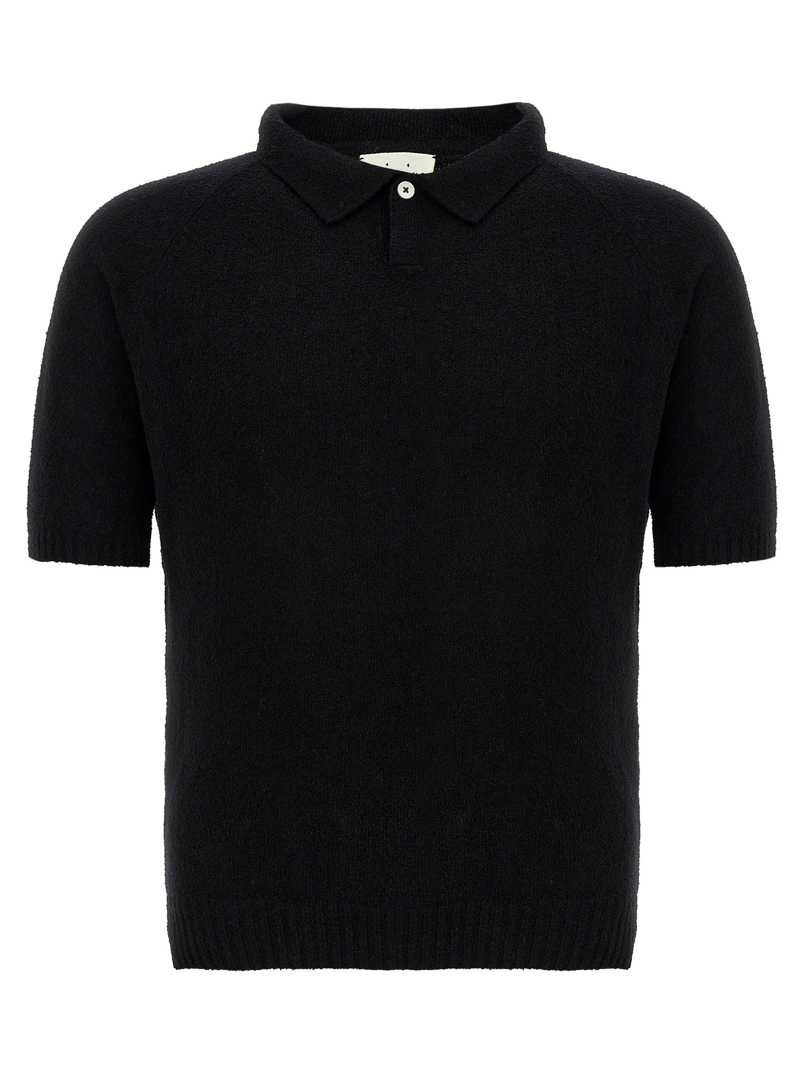Black Cotton Polo Shirt
