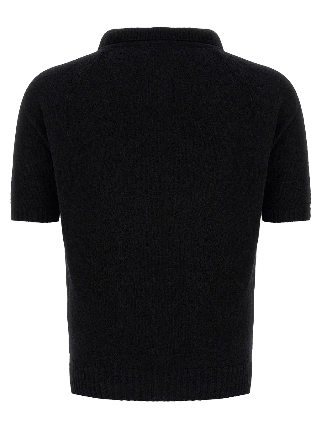 Black Cotton Polo Shirt