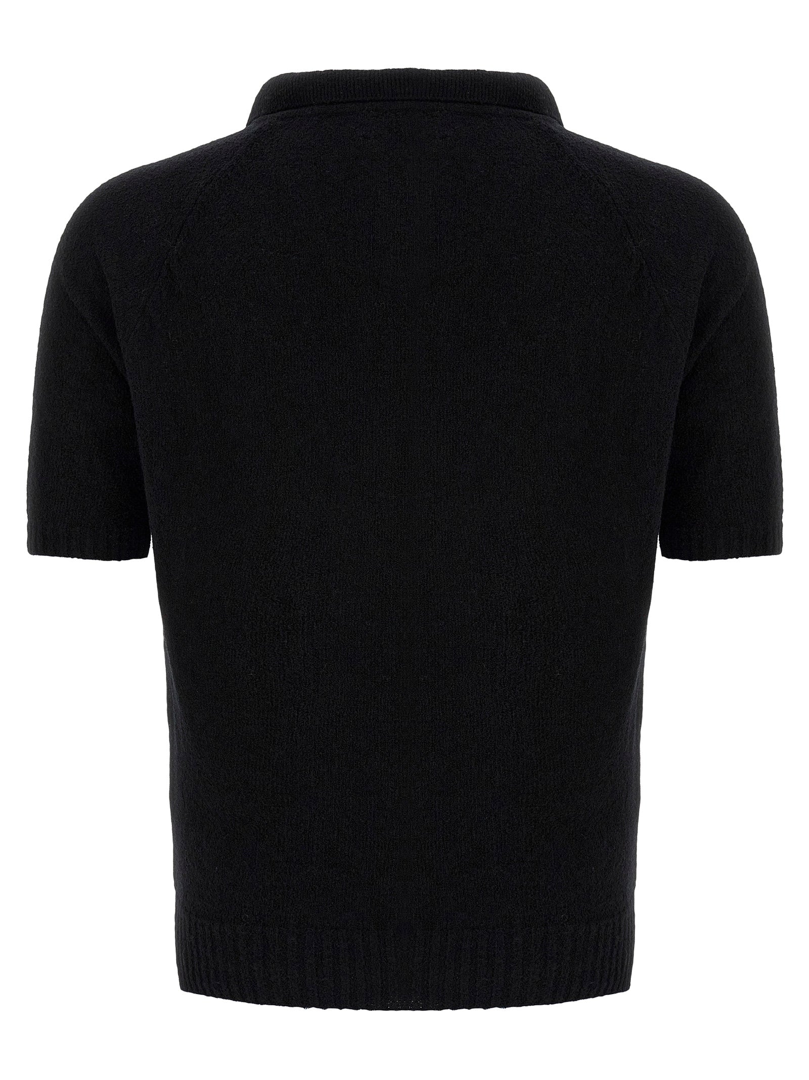 Black Cotton Polo Shirt