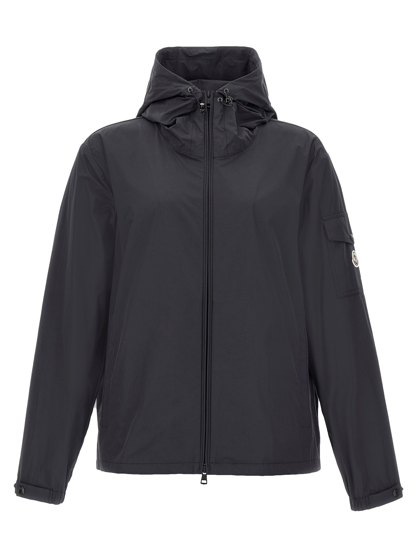 Black Polyester Shell Jacket