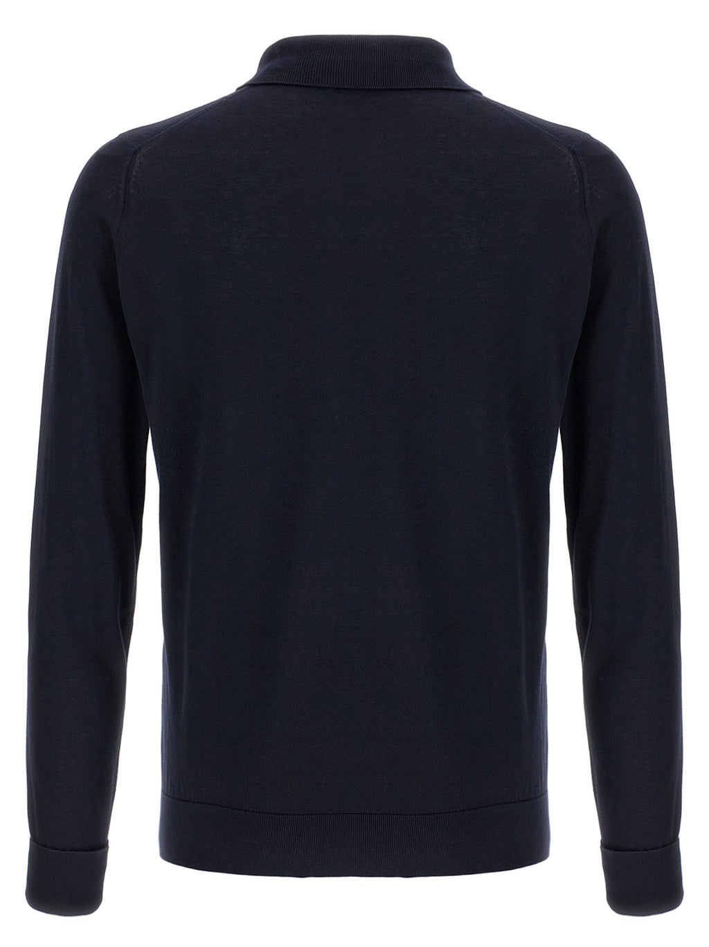 Blue Cotton Polo Shirt