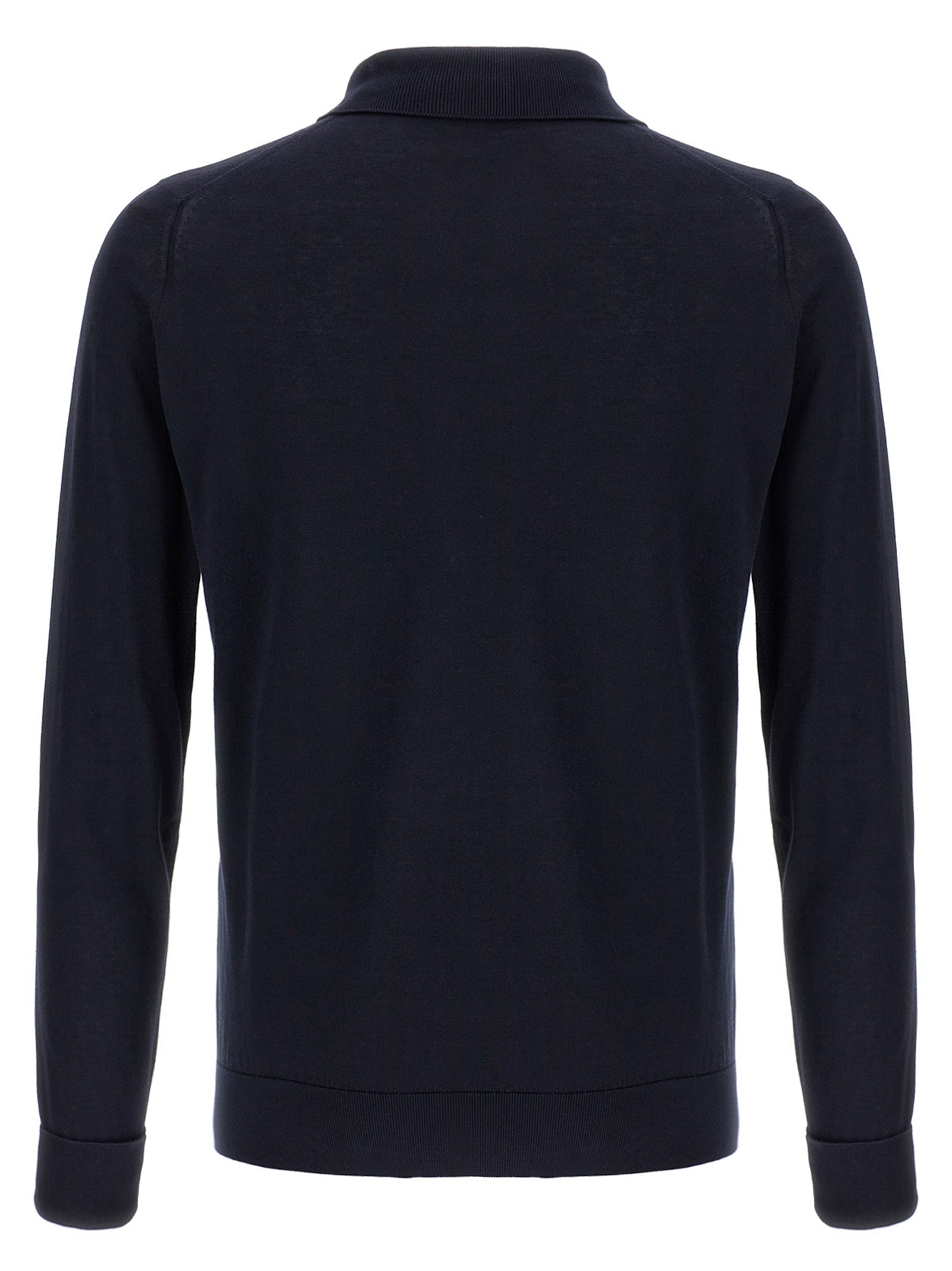 Blue Cotton Polo Shirt
