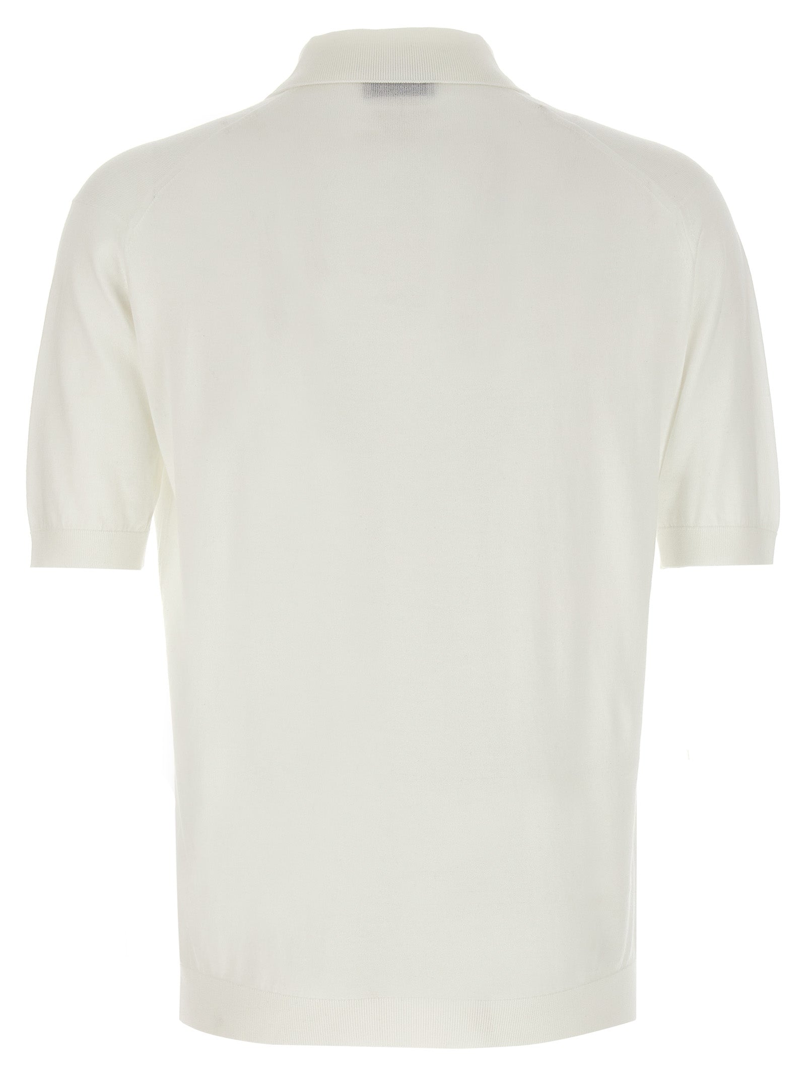 White Cotton Polo Shirt
