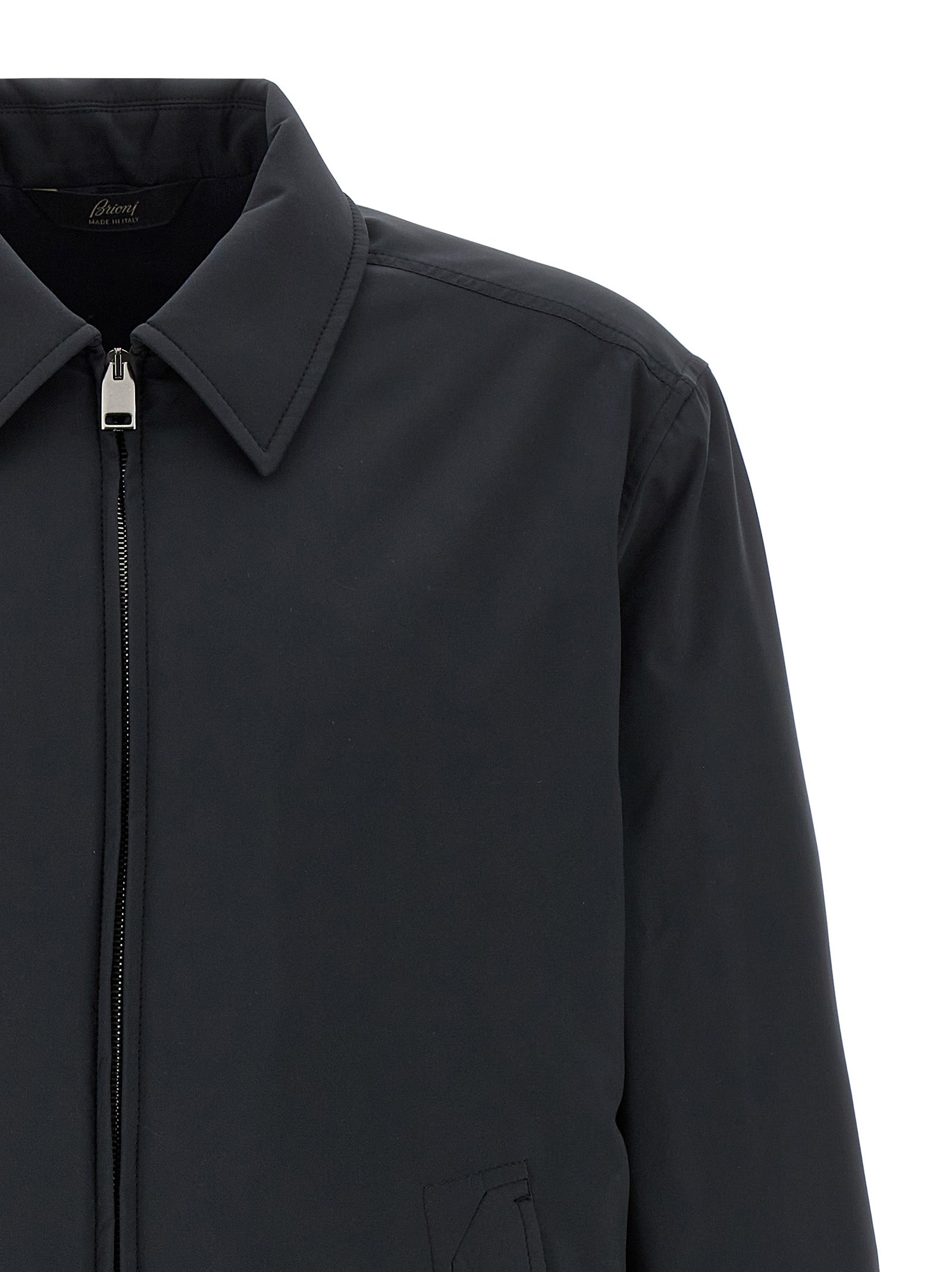 Blue Polyester Shell Jacket