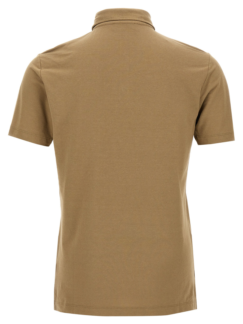 Beige Cotton Polo Shirt