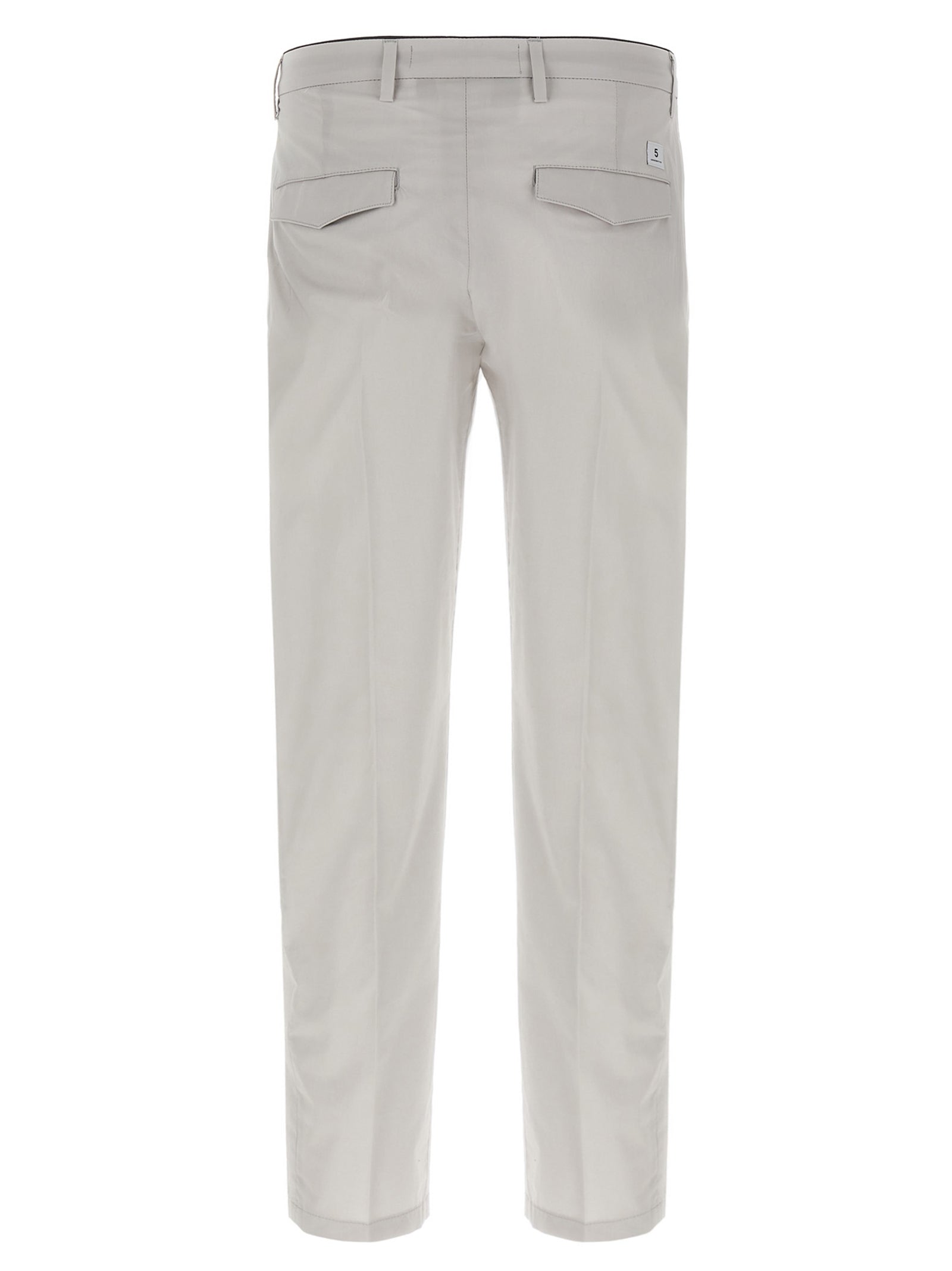 Gray Cotton Cropped Pants