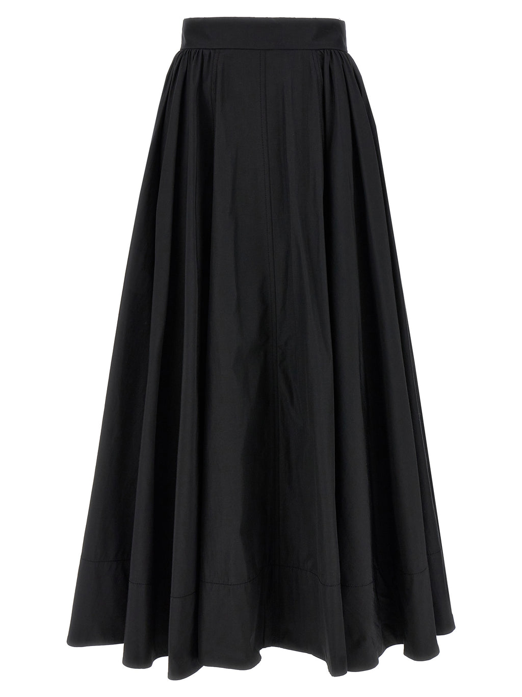Black Polyester Mini Skirt