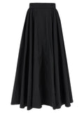 Black Polyester Mini Skirt
