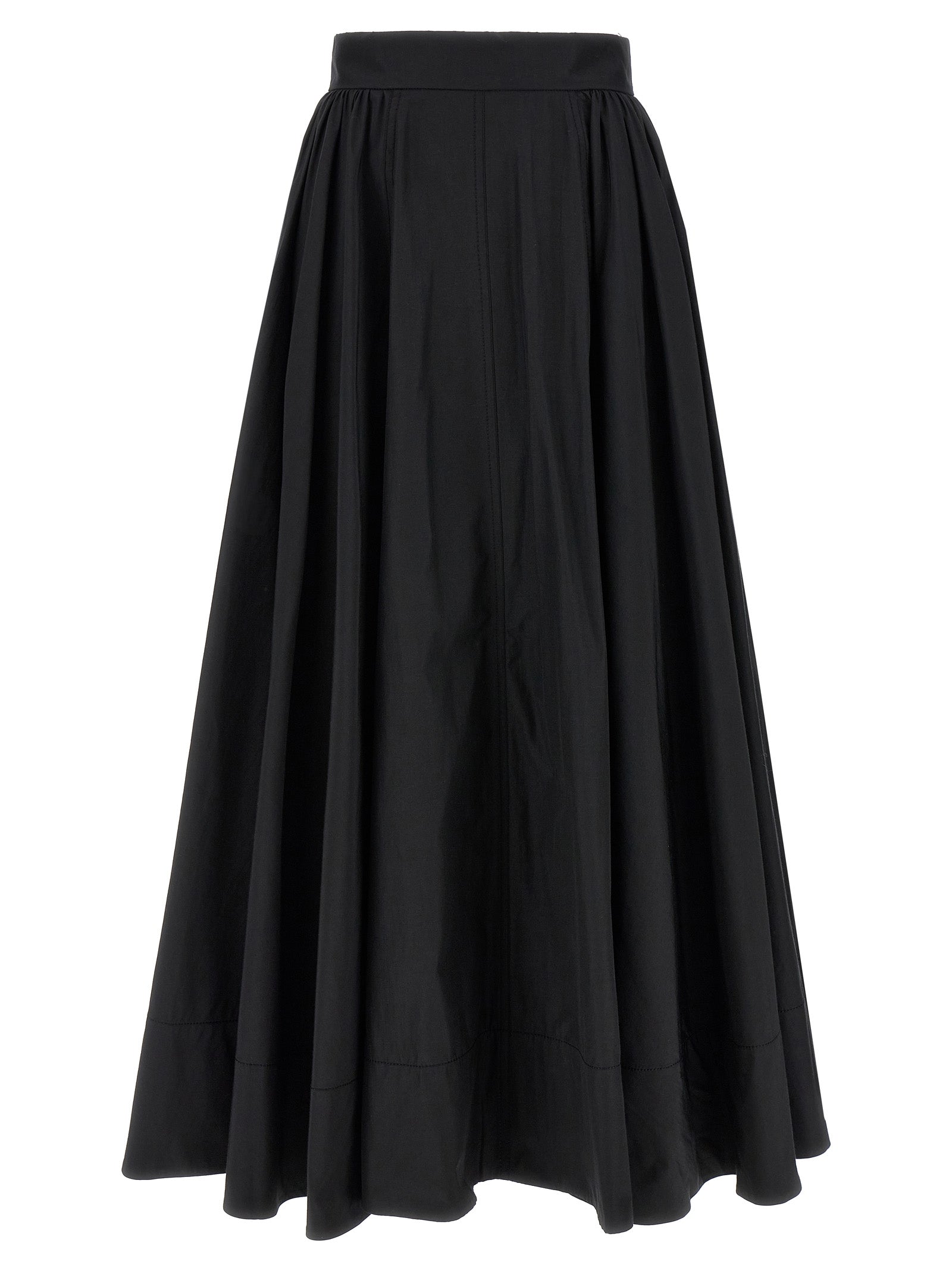 Black Polyester Mini Skirt