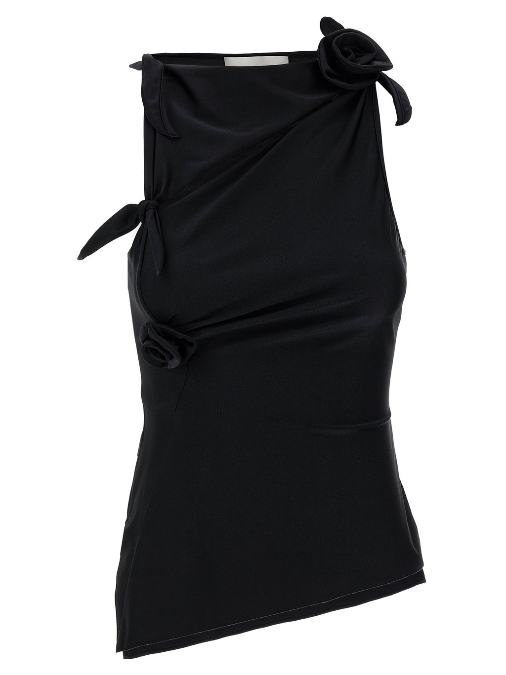 Black Polyamide Tank Tops