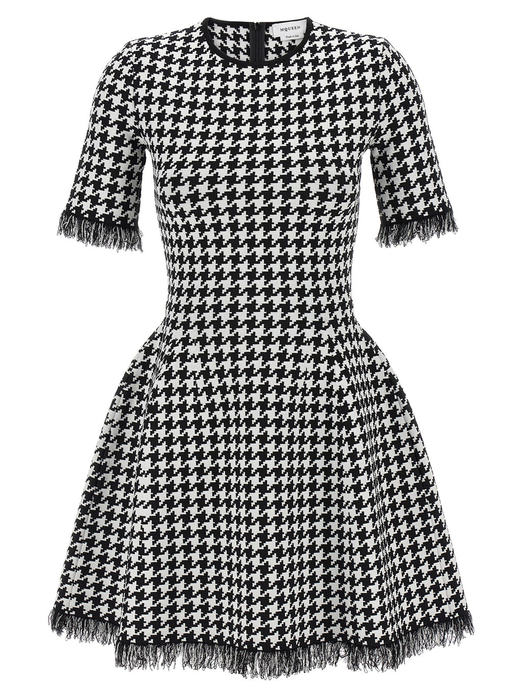 Bicolor Viscose Short Dress