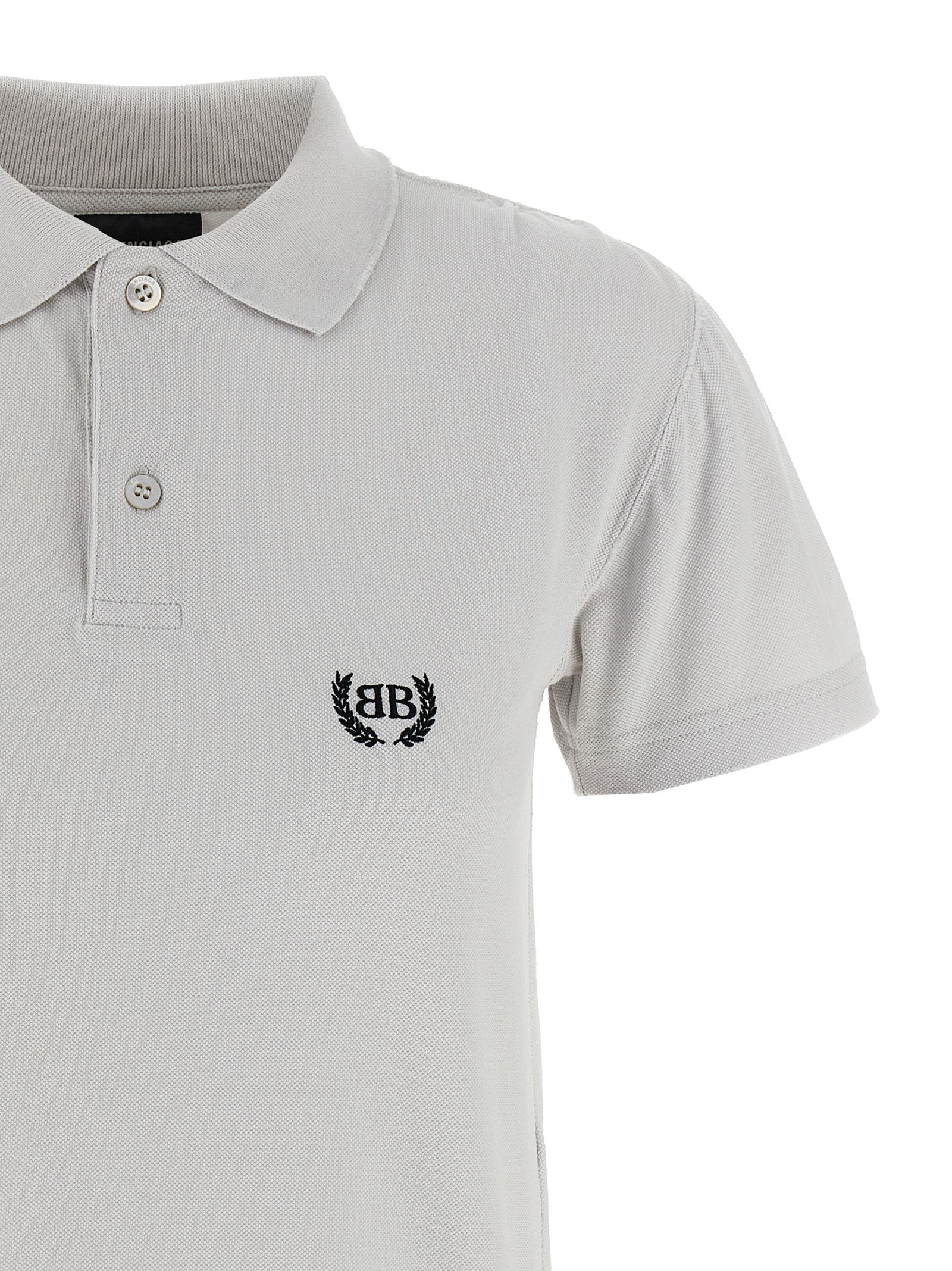 Gray Cotton Polo Shirt