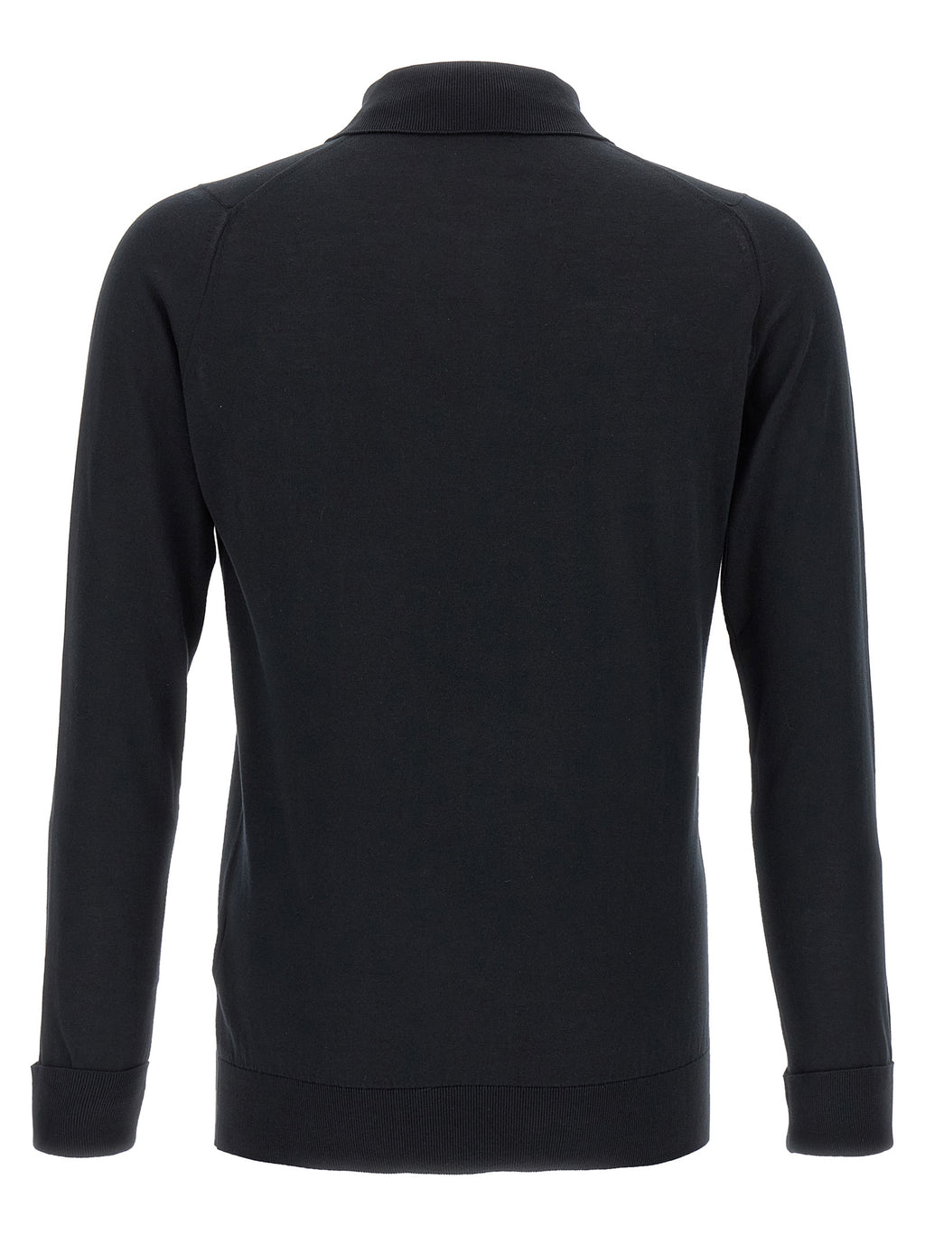 Black Cotton Polo Shirt