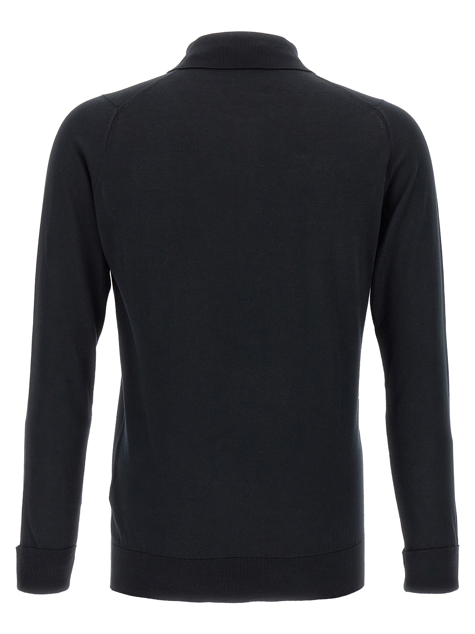 Black Cotton Polo Shirt