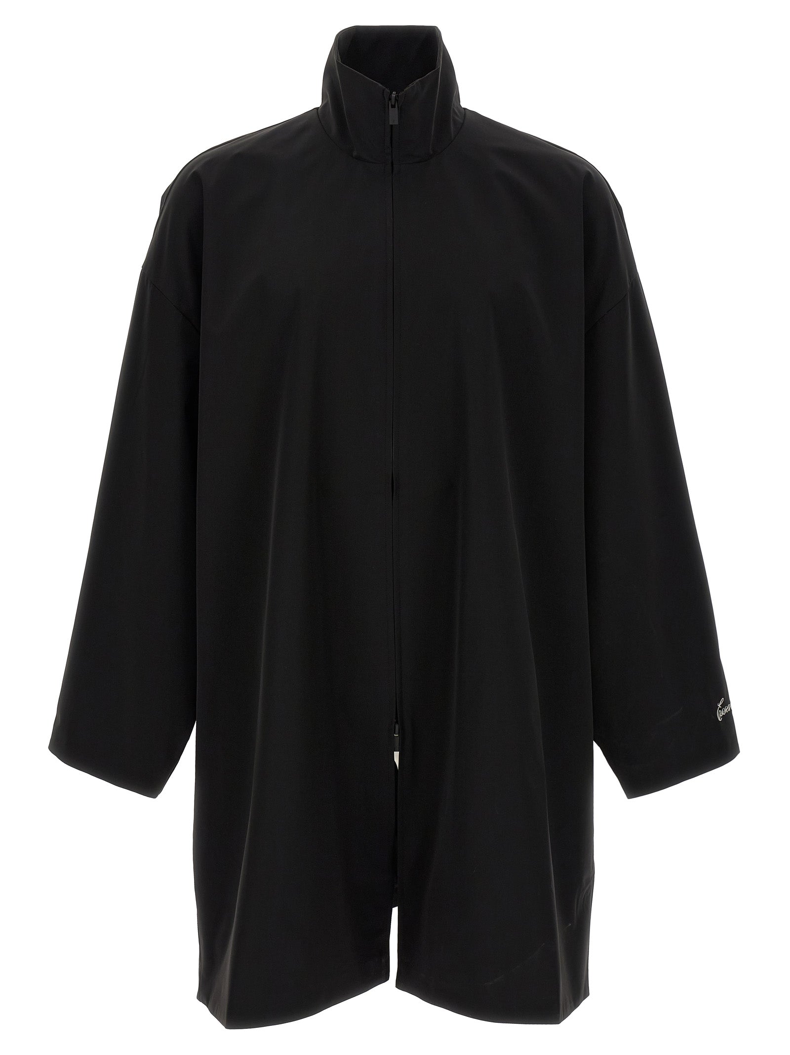 Black Polyester Shell Jacket