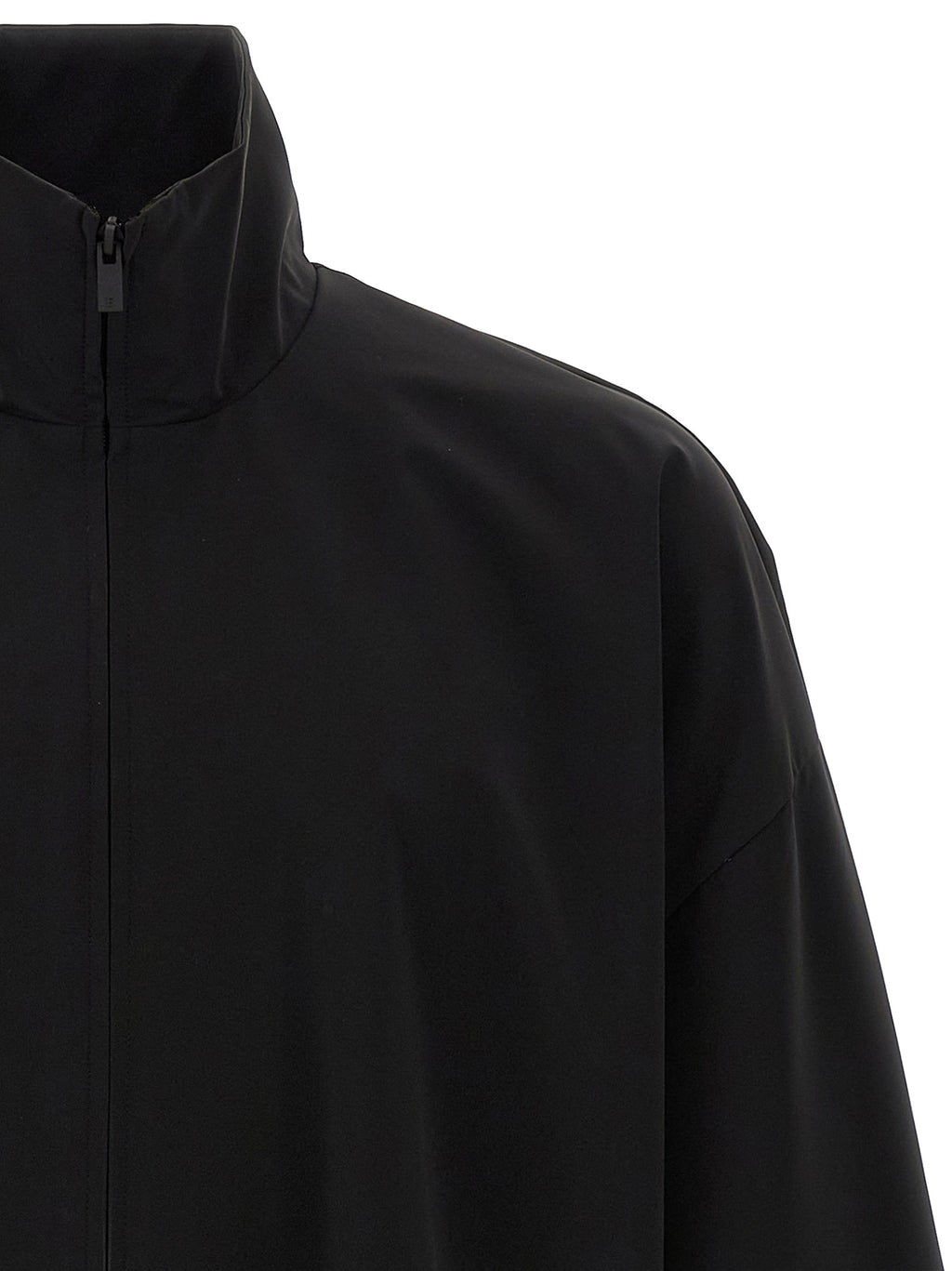 Black Polyester Shell Jacket