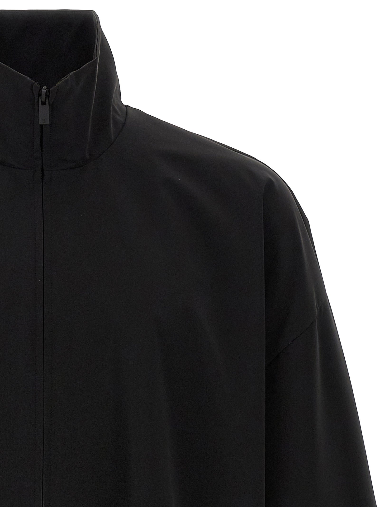 Black Polyester Shell Jacket