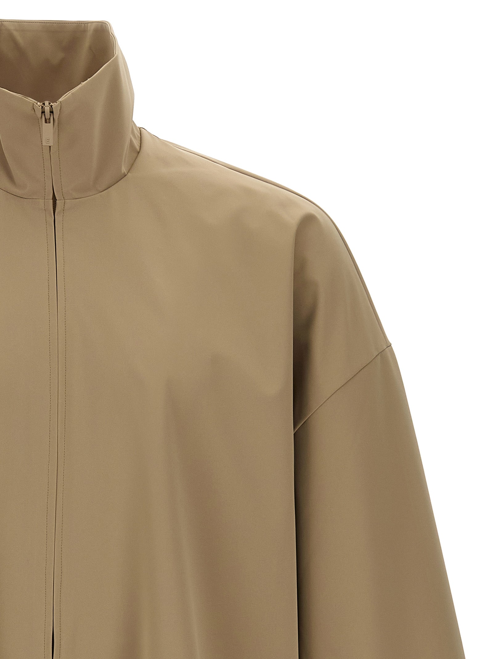 Beige Polyester Coat
