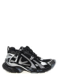 Black Polyethylene Athletic Sneakers