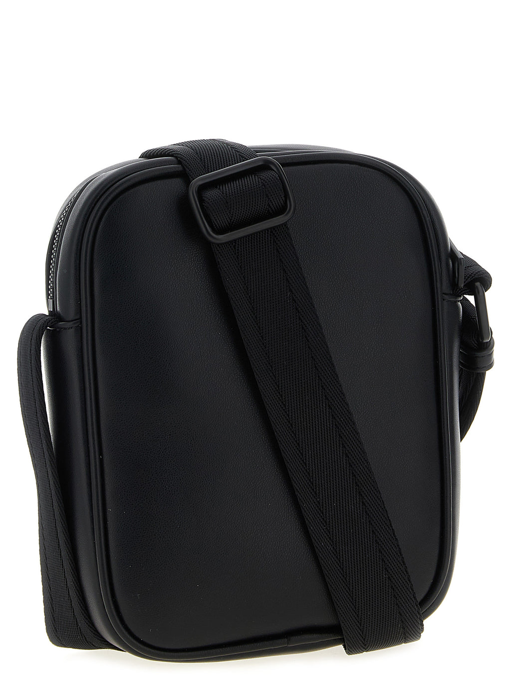 Black Polyethylene Crossbody Bag