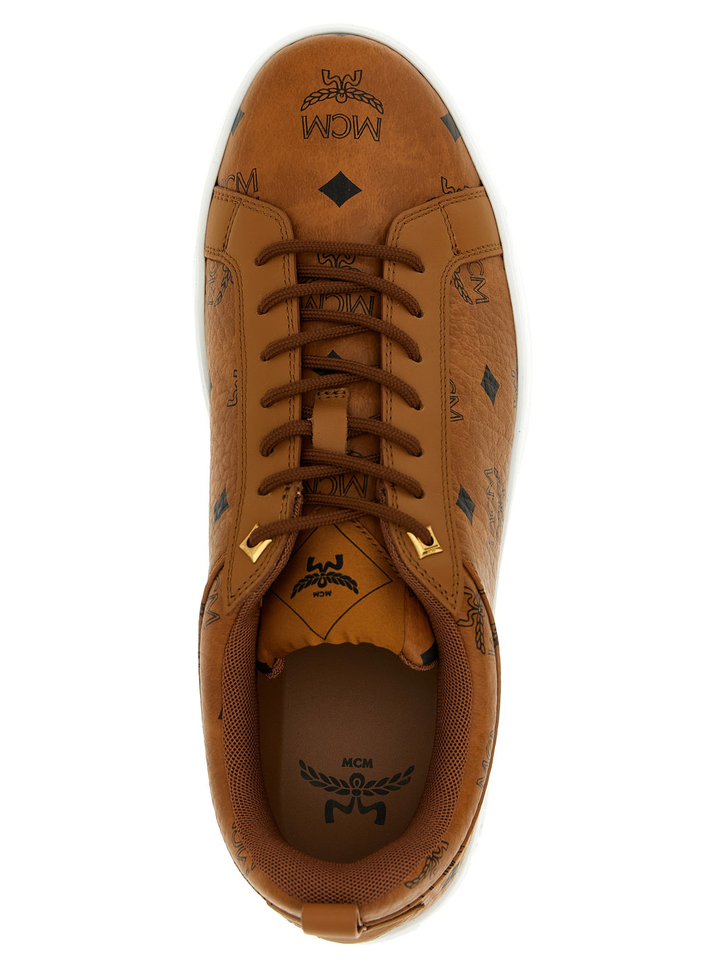 Brown Polyethylene Low Top Sneakers