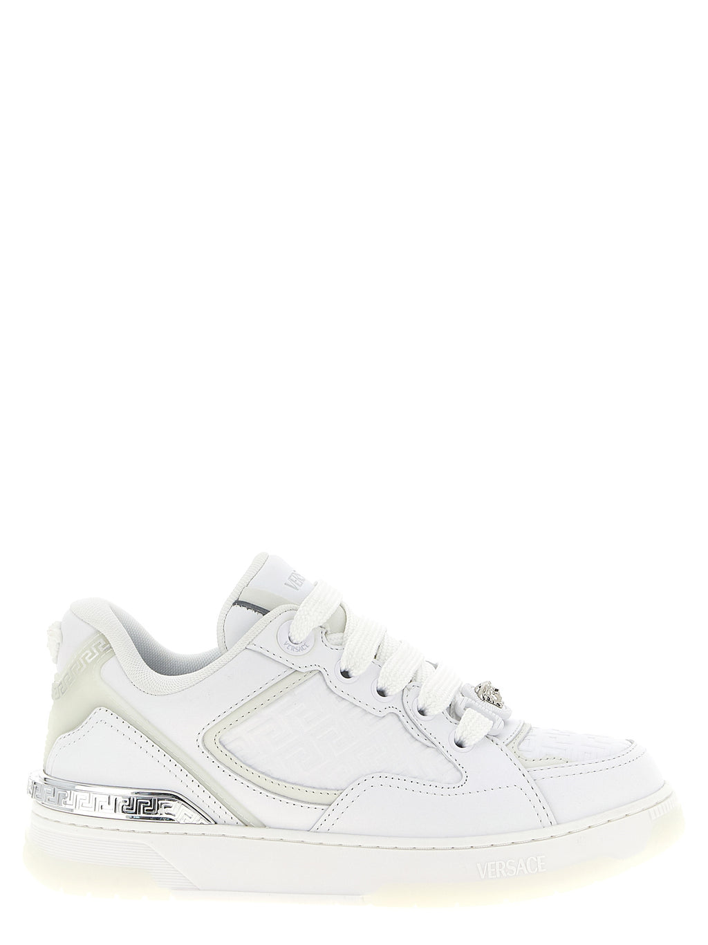 White Calfskin Low Top Sneakers