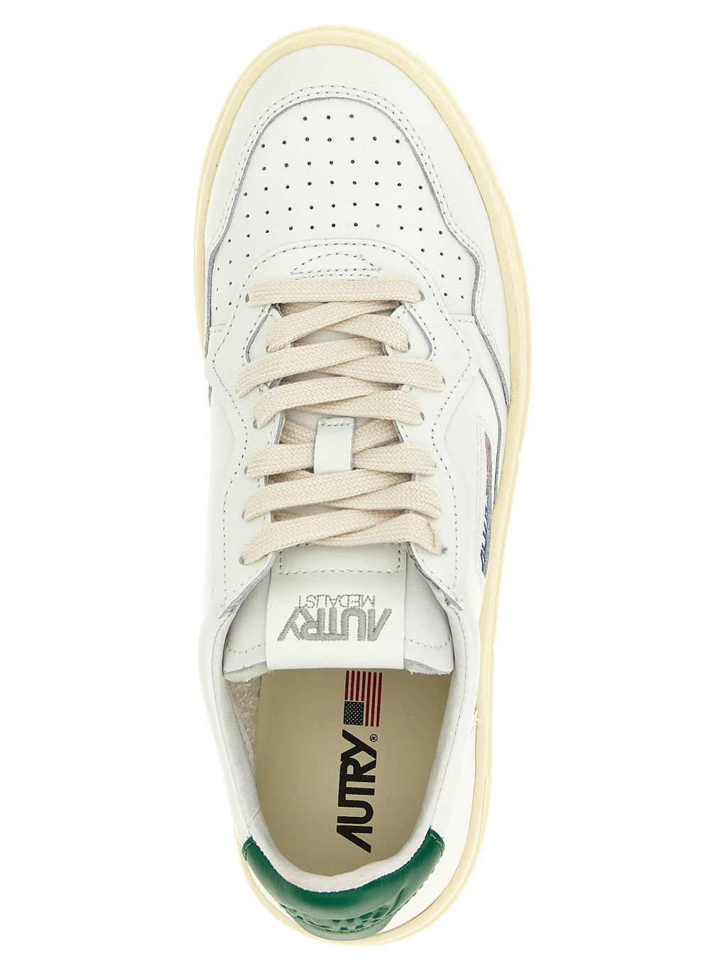 Bicolor Goatskin Low Top Sneakers