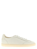 White Goatskin Low Top Sneakers