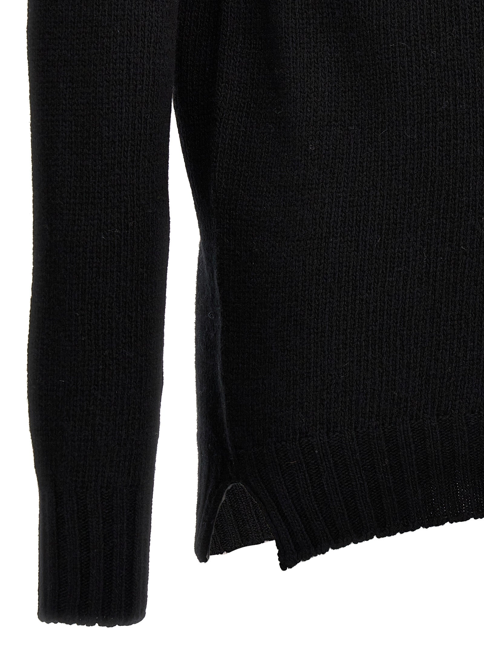 Black Virgin Wool Cardigan