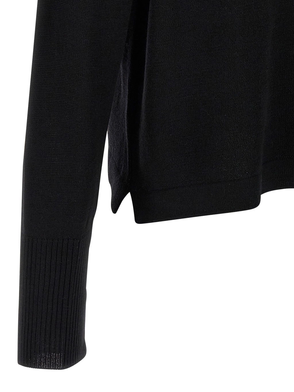 Black Virgin Wool Cardigan