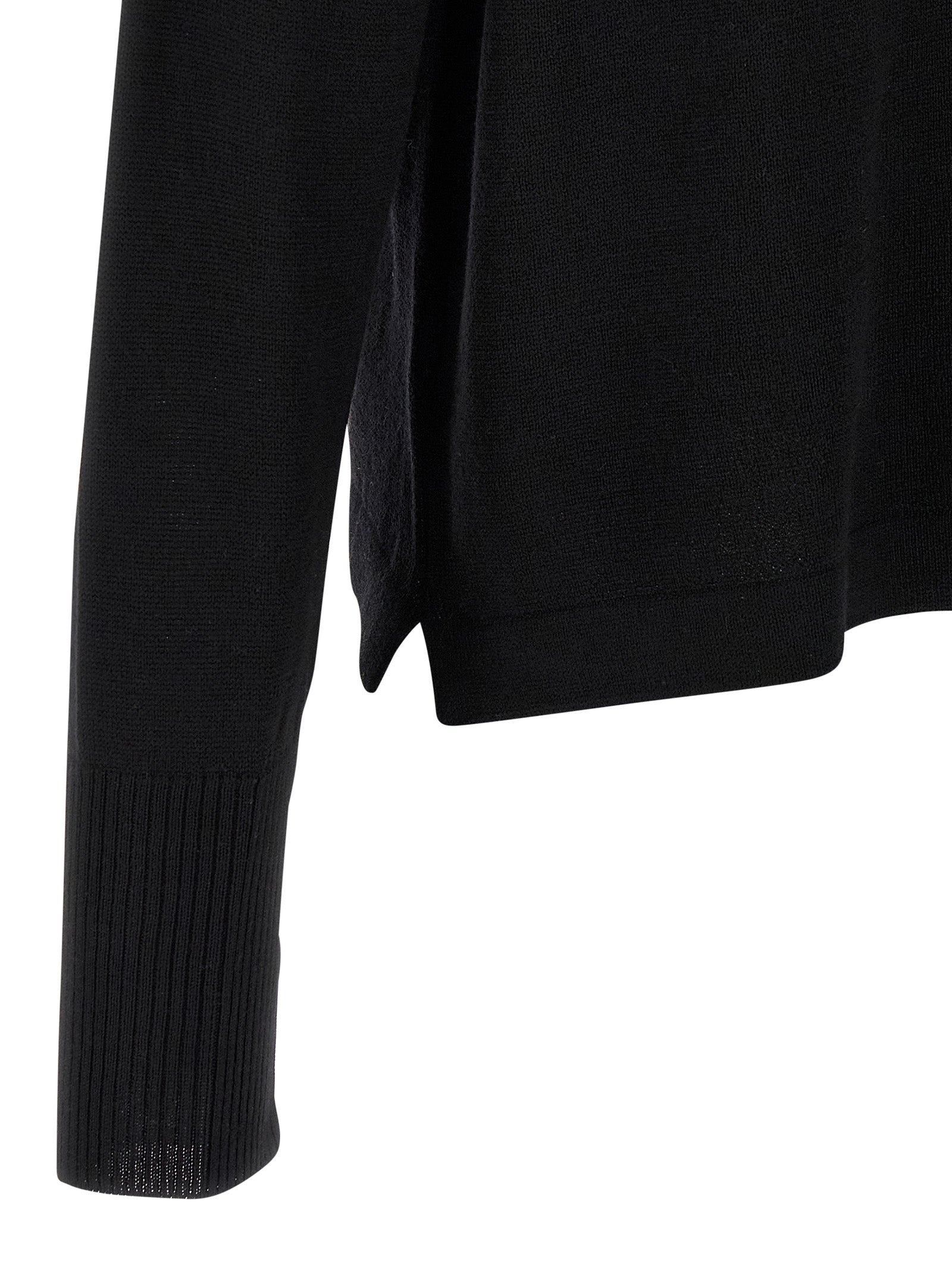 Black Virgin Wool Cardigan