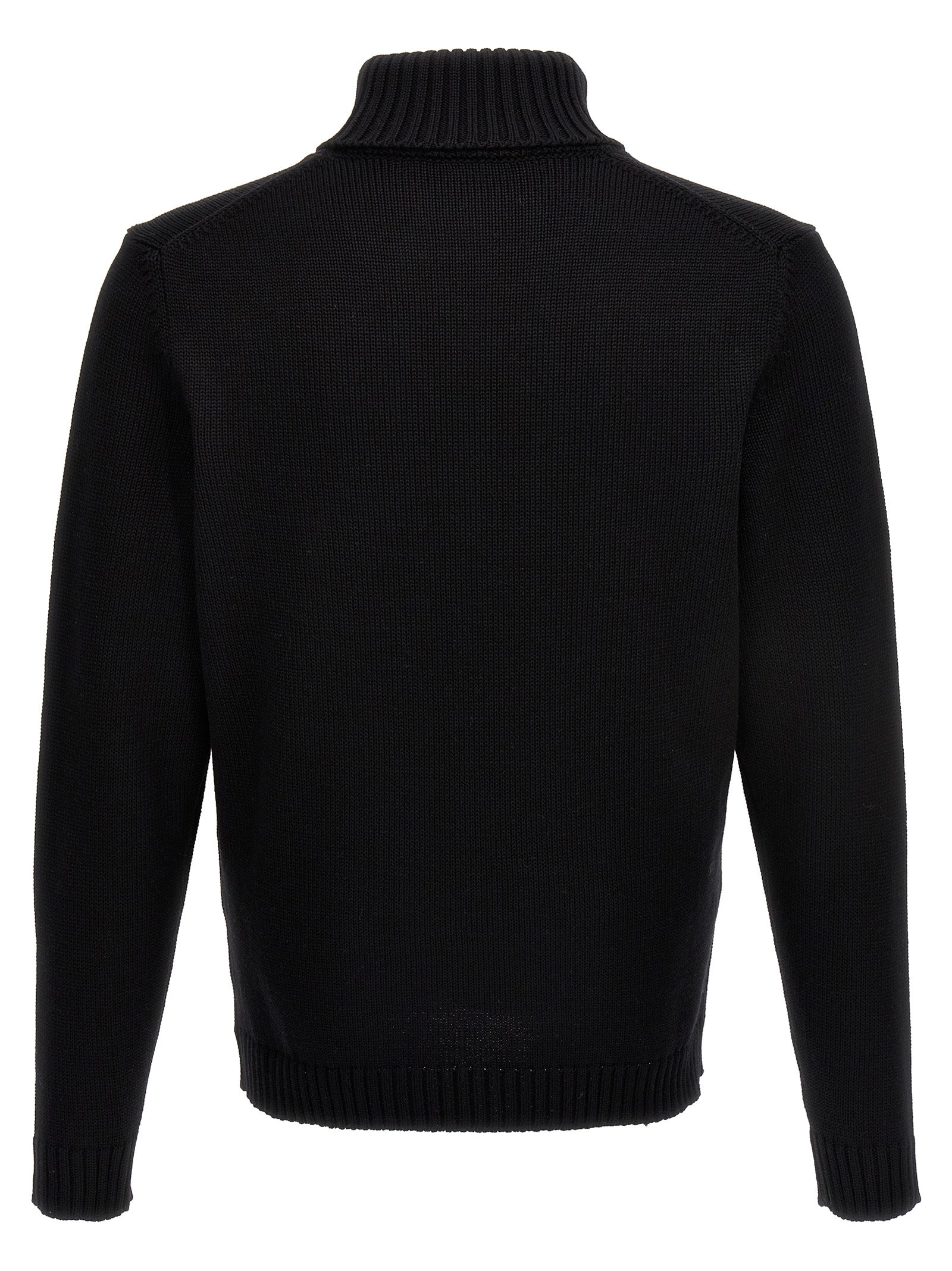 Black Virgin Wool Cardigan