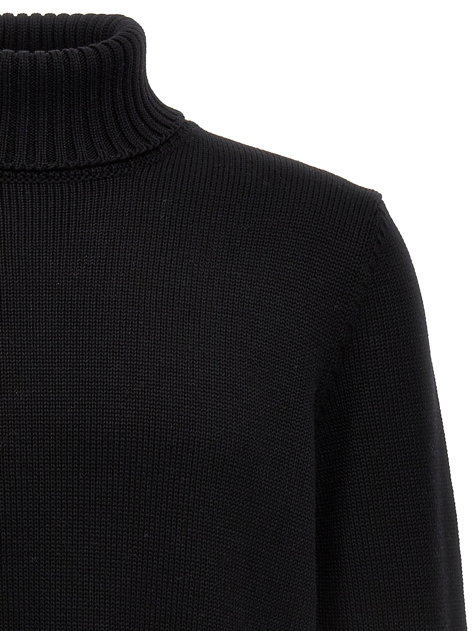 Black Virgin Wool Cardigan