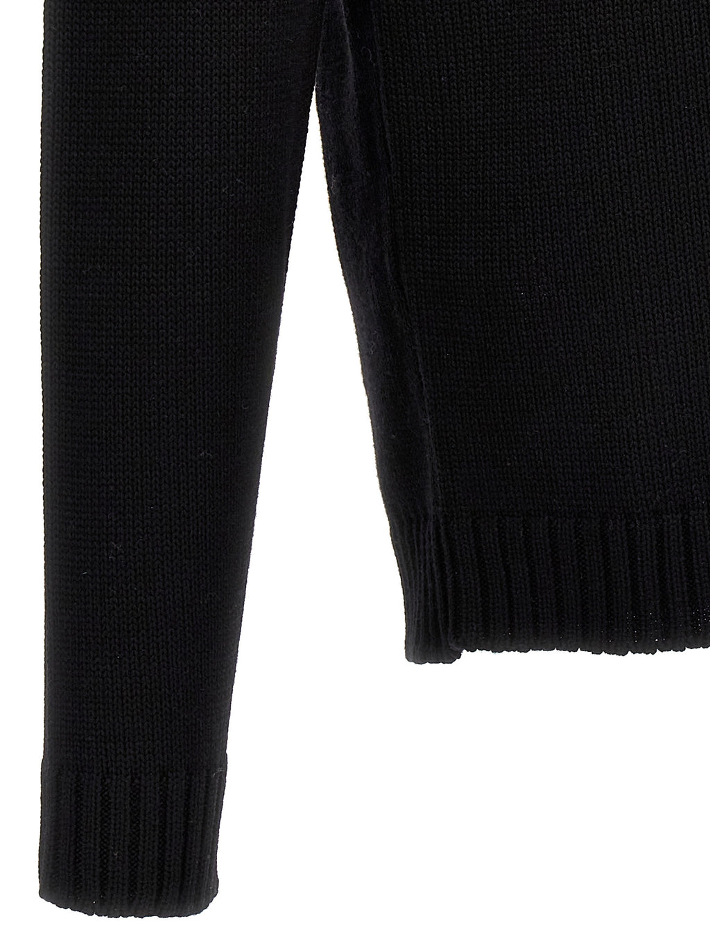 Black Virgin Wool Cardigan