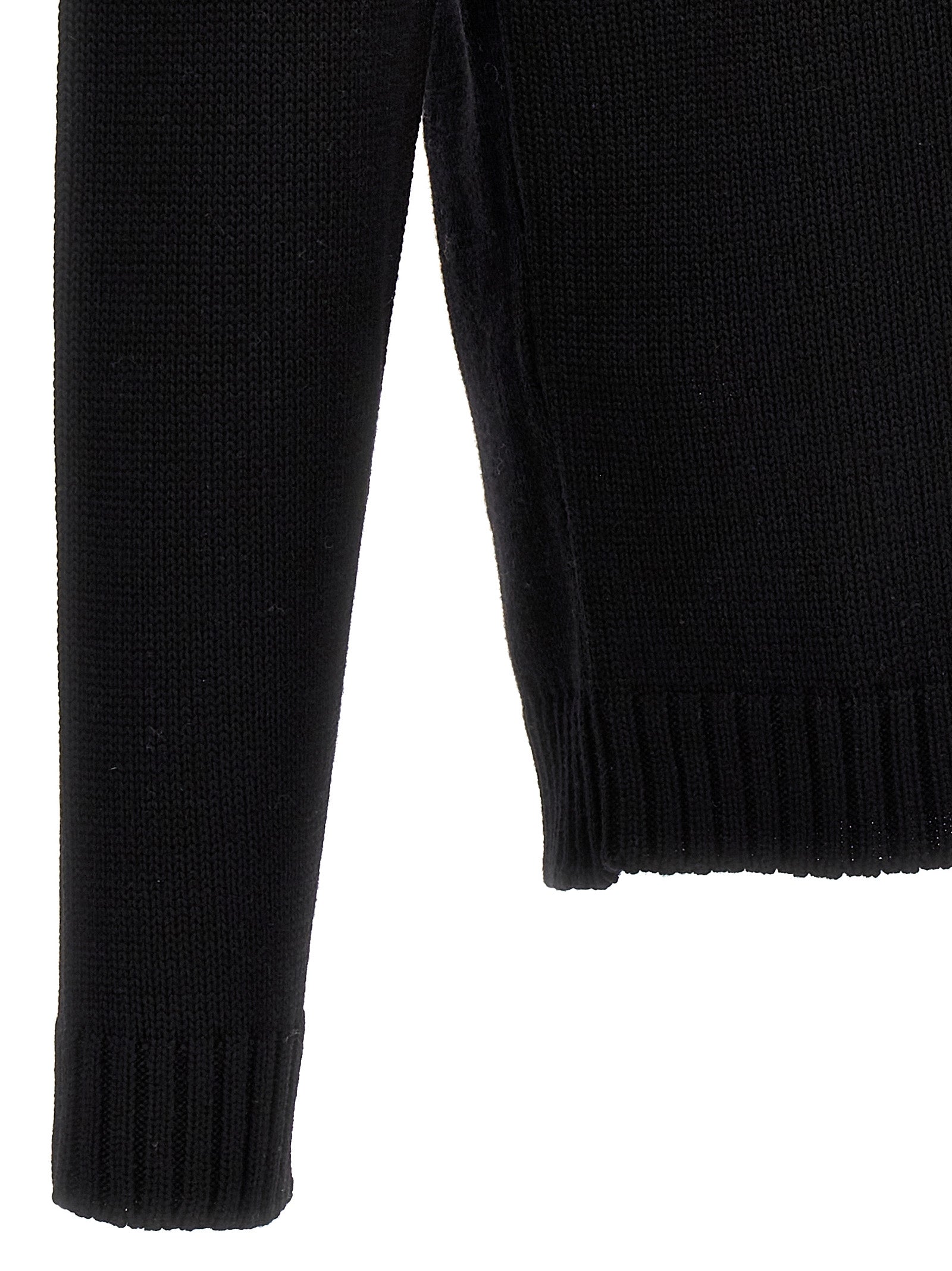 Black Virgin Wool Cardigan