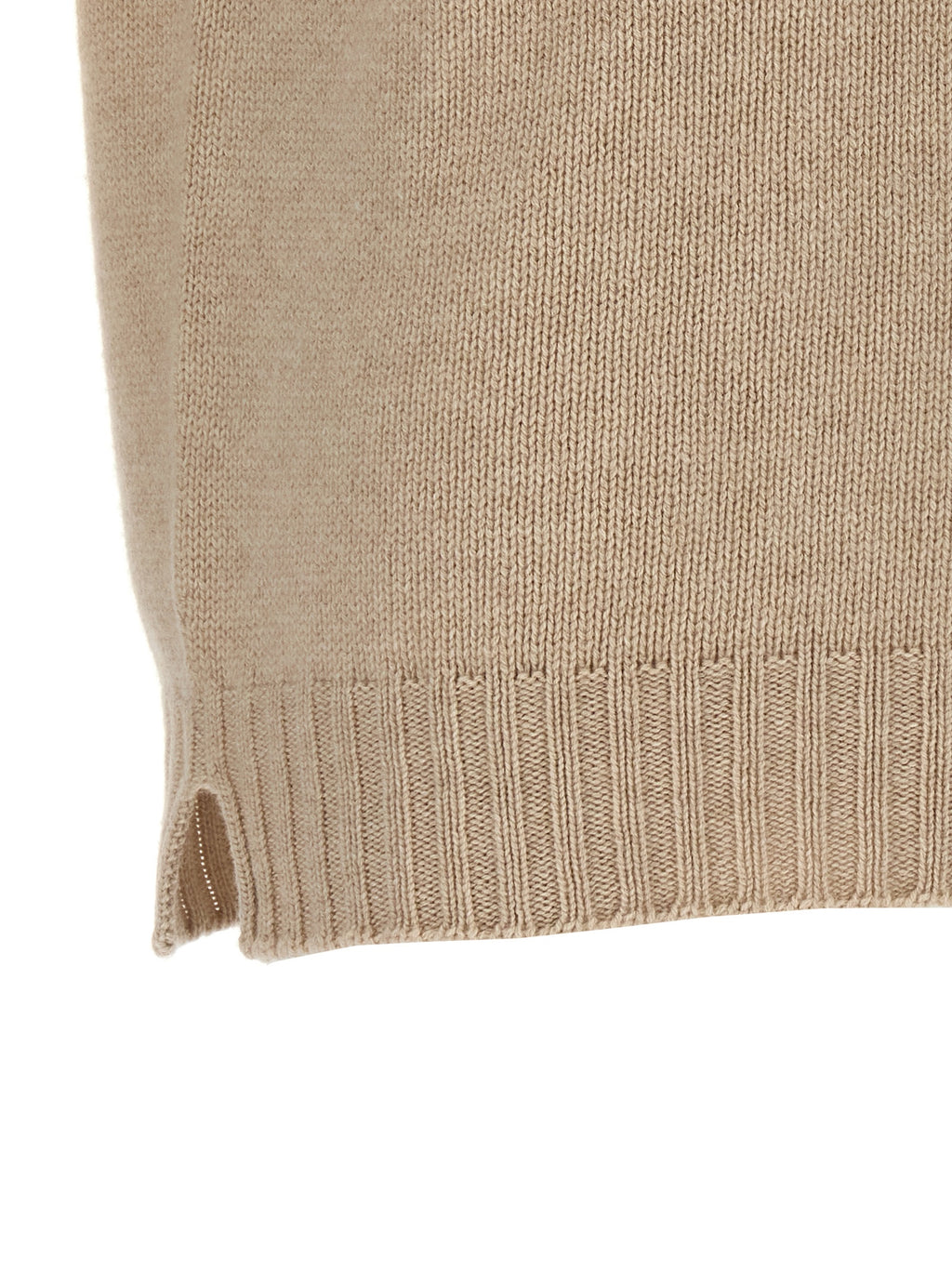Beige Virgin Wool Cardigan