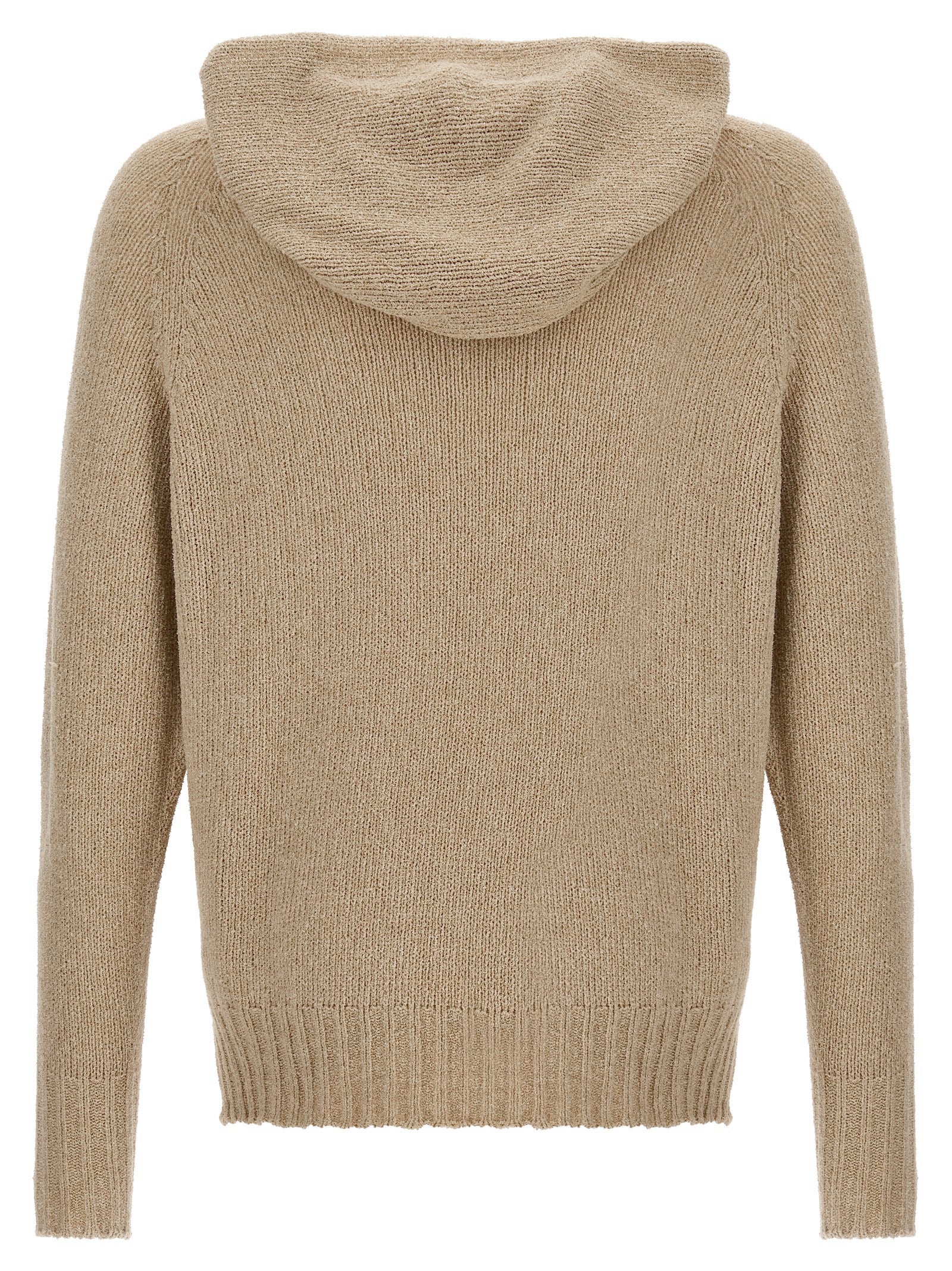 Beige Virgin Wool Cardigan