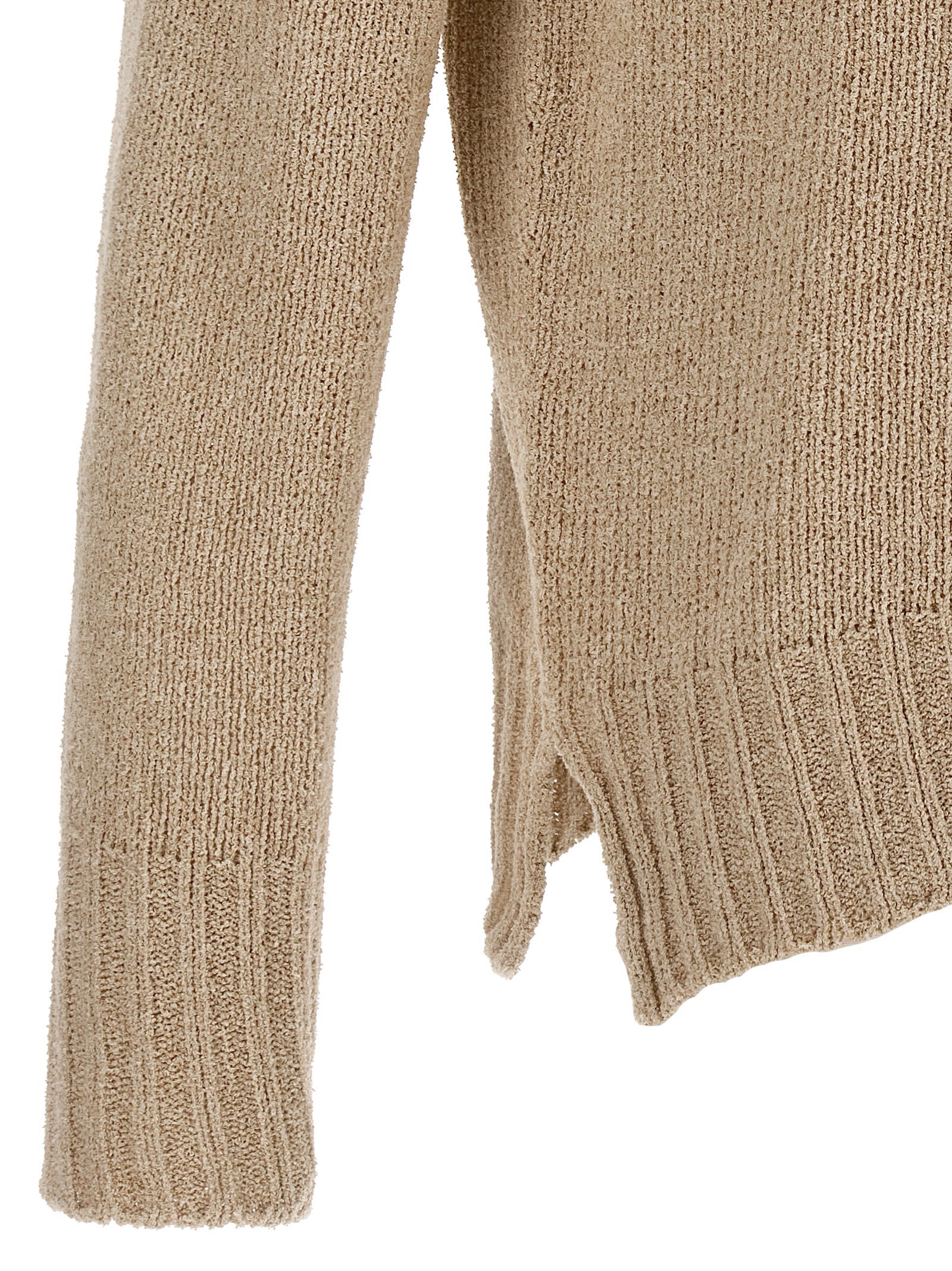 Beige Virgin Wool Cardigan
