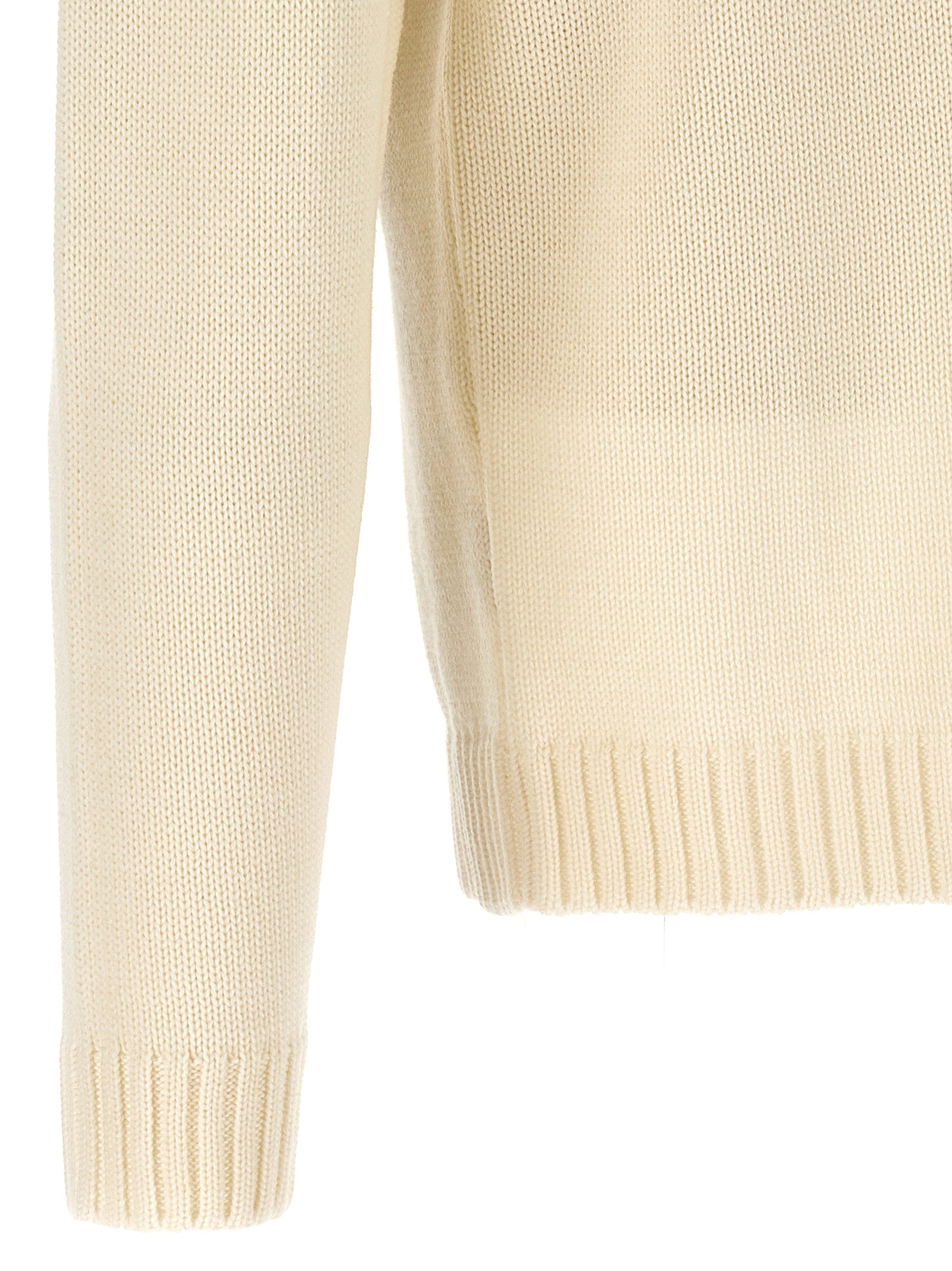 White Virgin Wool Cardigan