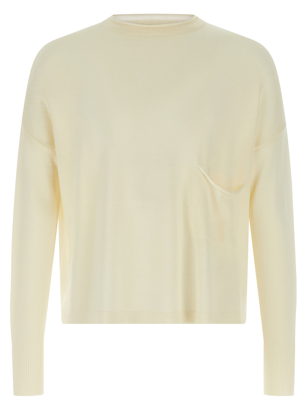 White Virgin Wool Cardigan