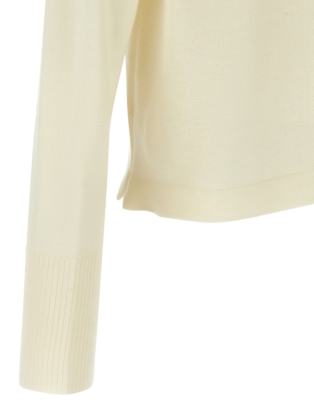 White Virgin Wool Cardigan