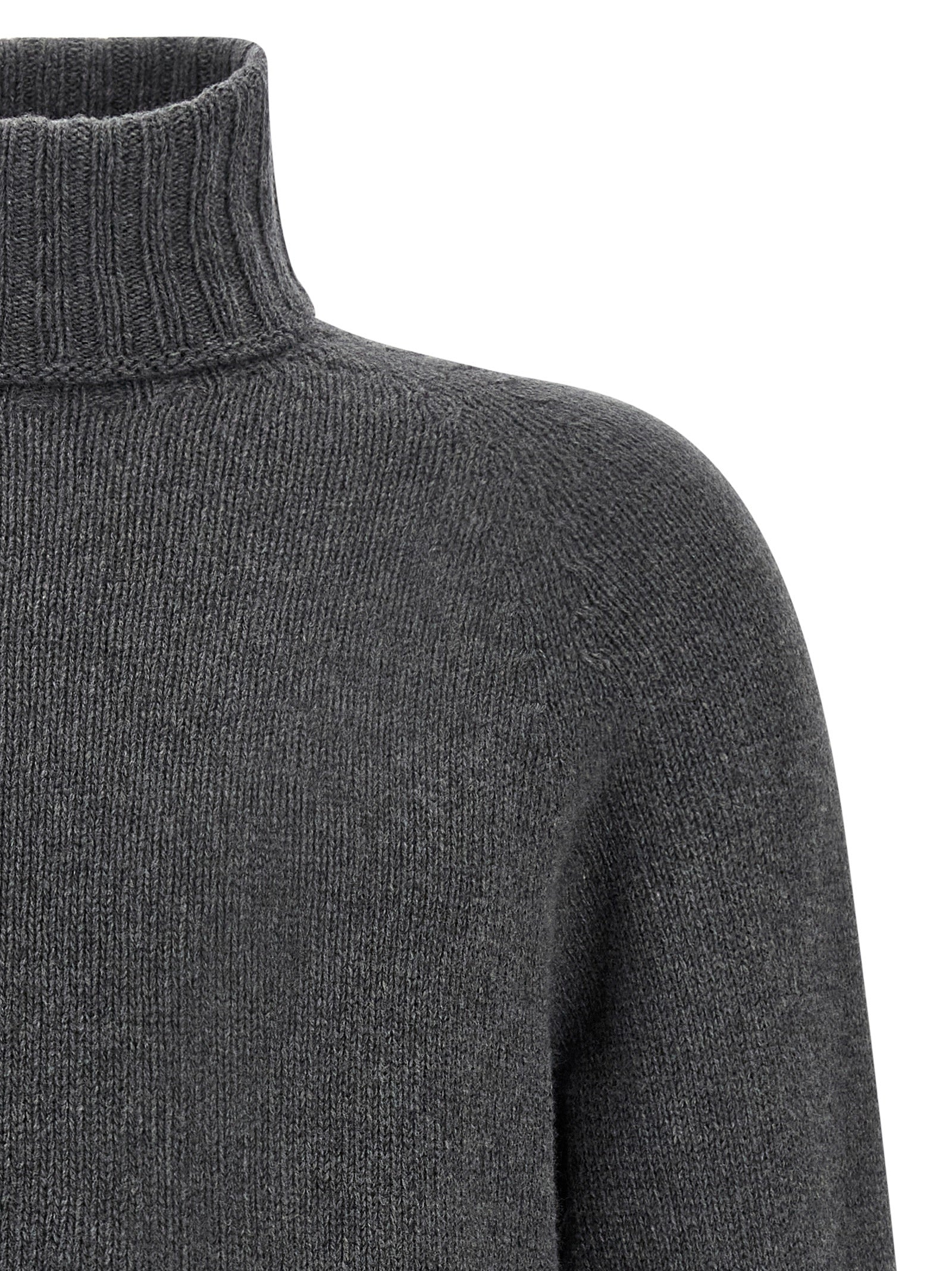 Gray Virgin Wool Cardigan