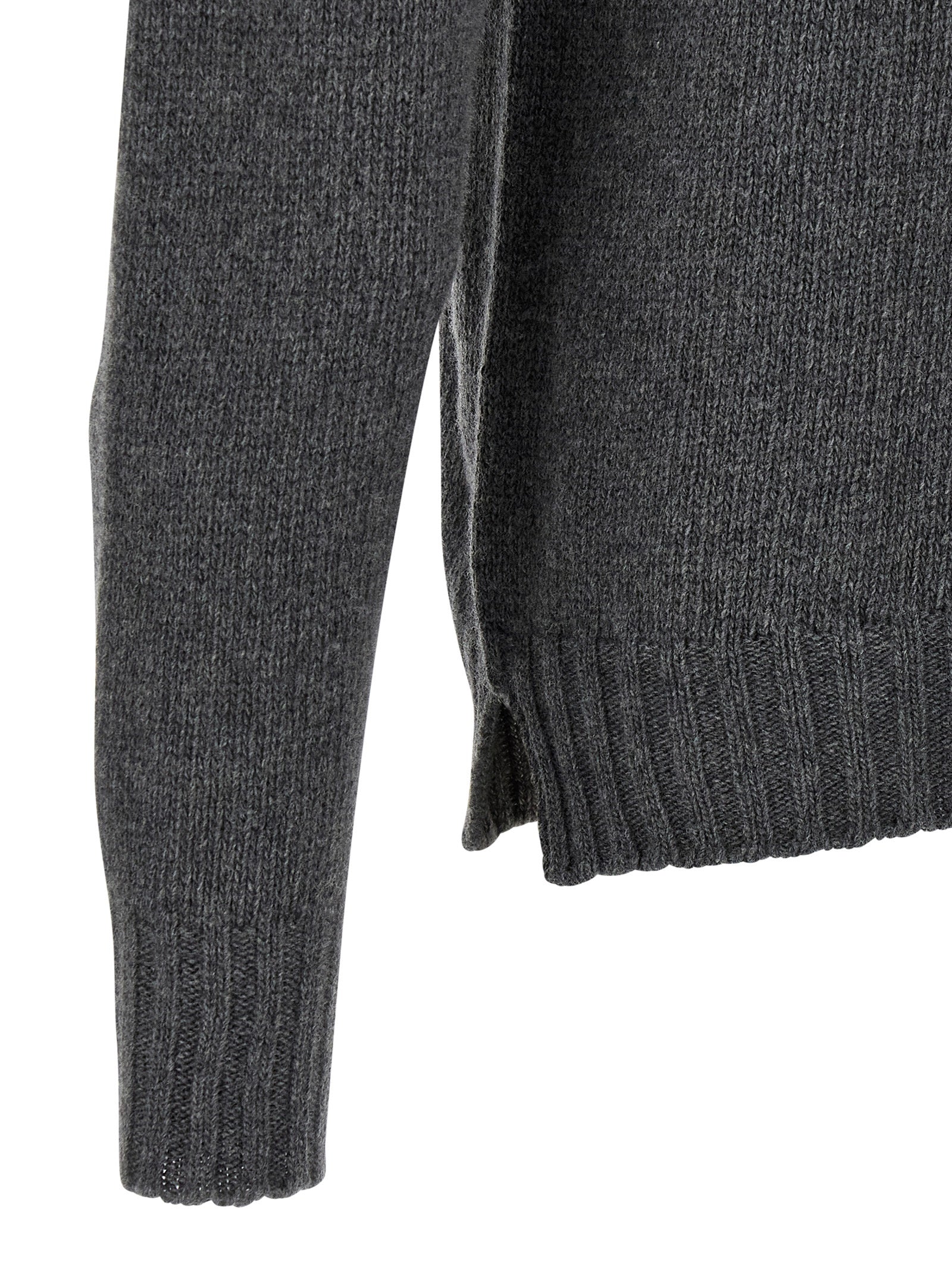 Gray Virgin Wool Cardigan