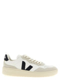 Bicolor Genuine Leather Athletic Sneakers