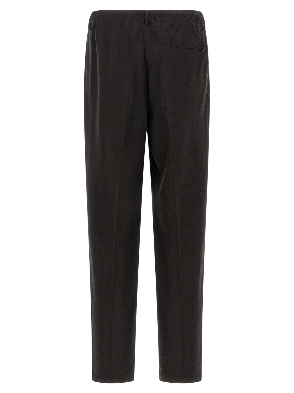 Brown Wool Casual Pants