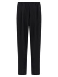 Black Wool Casual Pants