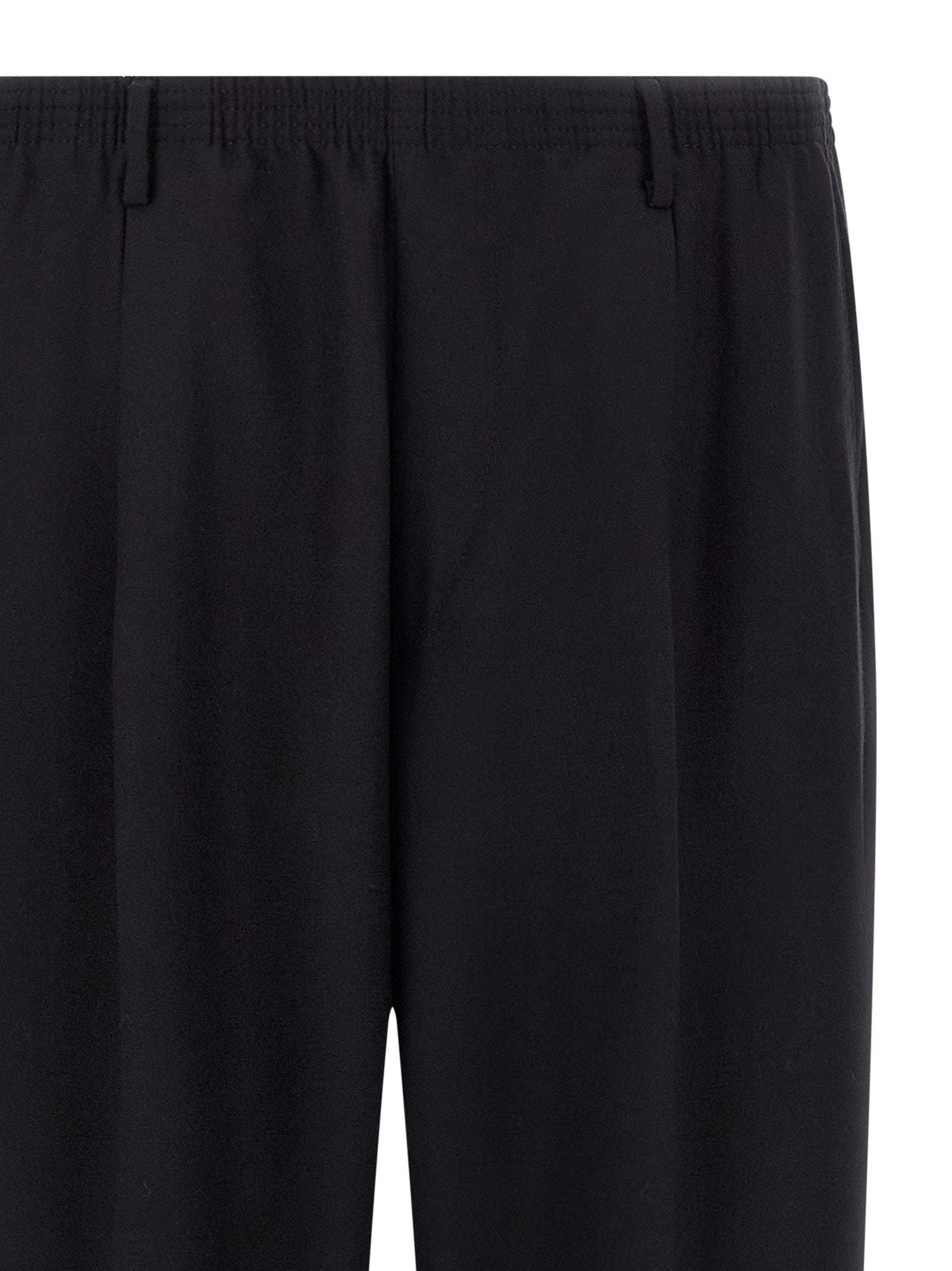 Black Wool Casual Pants