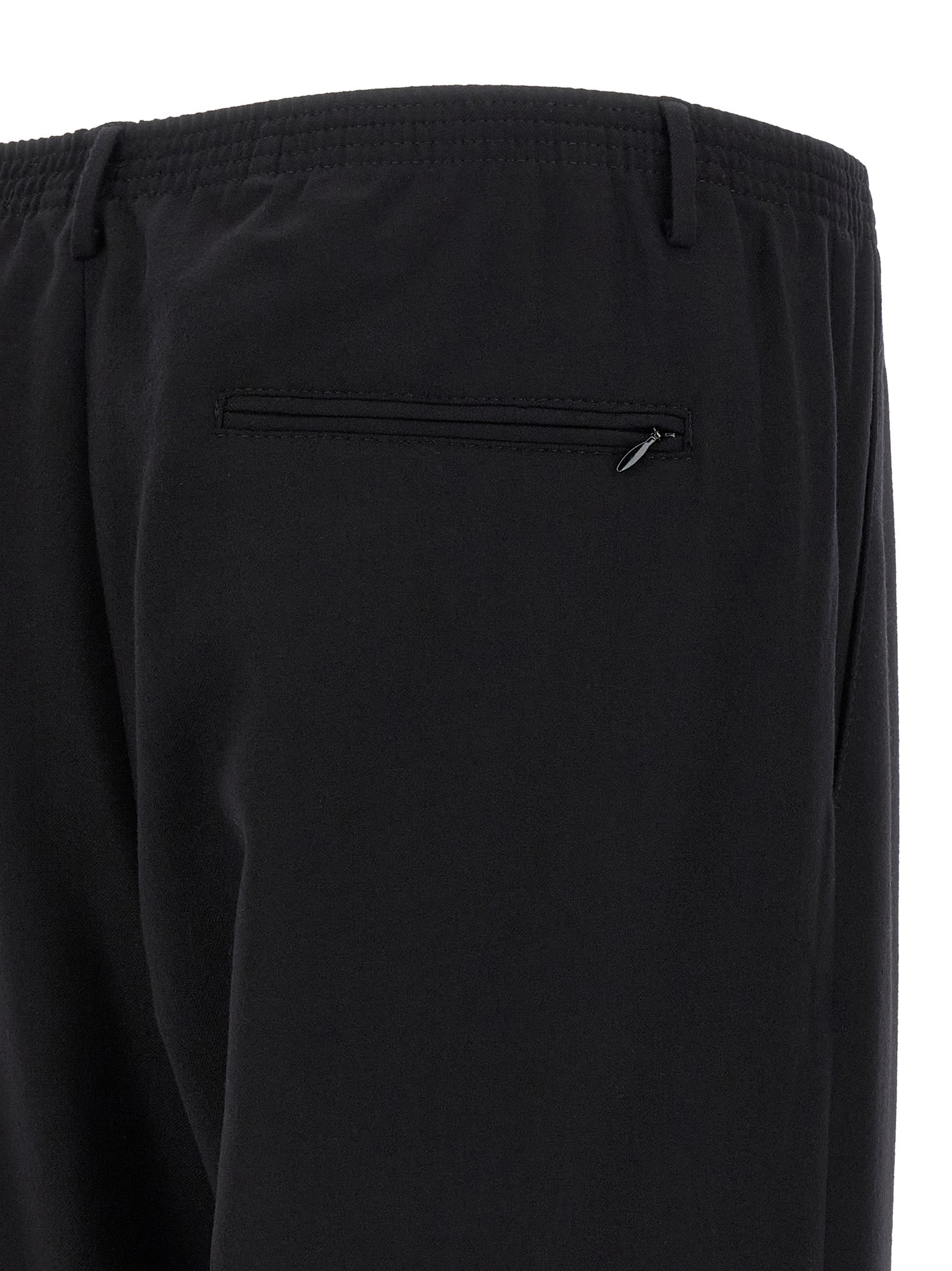 Black Wool Casual Pants